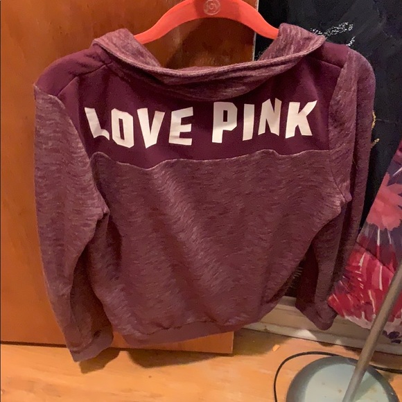 pink sweatshirt in maroon - Picture 2 of 2